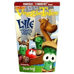 Vintage 2001 Vhs VeggieTales Lyle the Kindly Viking Sharing Lesson Family Fun